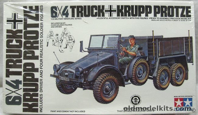 Tamiya 1/35 6x4 Truck Krupp Protze with Five Figures, MM-204A plastic model kit
